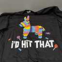 Cinco de Mayo Costume I I'd  Hit That Pinata T-Shirt, Black, Extra Large 