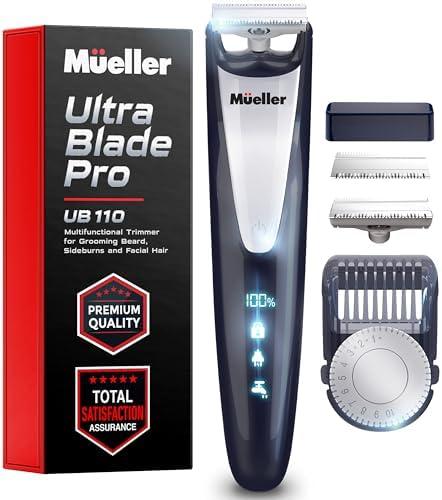 Pro Grooming UltraOneBlade Trimmer for Men - Beard and Mustache - Electric Razor Cordless, Waterproof Adjustable Hair Length, and Battery Indicator for Precision Grooming