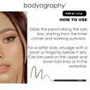 Bodyography Cream Eye Pencil, Deep Violet - Purple Long Wear Wooden Eyeliner for Eyes & Eyebrows, Long-Lasting Cruelty-Free Coconut Oil Cosmetic Liner
