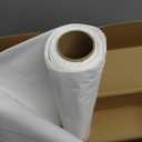 tujol White Disposable Plastic Table Cloth Roll 54" X 100', Plastic Table Cover with Cutter Box, Cut to Size Disposable Tablecloth for Parties