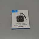 2026 Bluetooth 5.4 Transmitter & Receiver, 2-in-1 Wireless Adapter for Airplane & Headphone, Dual Link, Fast TX/RX Switch, Type-C, Battery Indicator, Built-in Mic & LED Light for TV/PC/Car