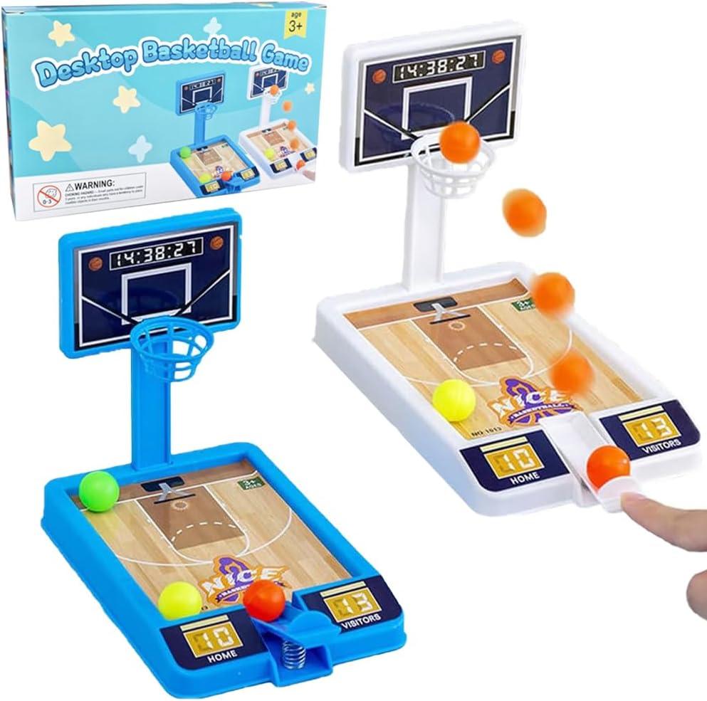 2 Pack Basketball Game Toys, Tabletop Basketball Shooting Game for Kids and Adults, Desk Games for Office for Adult to Reduce Stress, Basketball Party Favors Classroom Prizes for Boys Girls