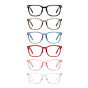 CCVOO 6 Pack Blue Light Blocking Reading Glasses, Anti Headache/Glare/Eye Strain Readers Computer Eyeglasses Women/Men (6 Pack Mix,1.75)