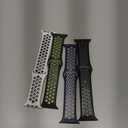 Sport Band for Apple Watch Bands 46mm 42mm 45mm 41mm 44mm 40mm 38mm Ultra/2 49mm Women Men,4 Pack Soft Silicone Strap Bracelet for Nike+ iWatch Band Ultra/Ultra 2 Series 10 9 8 7 6 5 4 3,SE/2nd