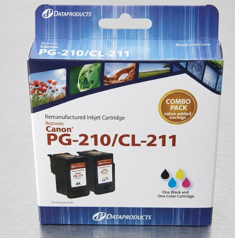 Data Products Remanufactured Inkjet Cartridges Canon PG-210/CL-211 Combo Pack