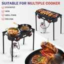 Vivicreate High Pressure Propane Gas Outdoor Camping BBQ Grill Stove Burner Estufas de Gas para Cocinar Afuera Es gas propano Regulator 20 PSIG