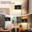 Bedside Table Lamp with USB C+A Ports, Fully Dimmable Modern Nightstand Side Lamps with Stars Shade, Tall Desk Reading Lamps for Living Room Bedroom 3000k LED Bulb Included