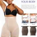 SHAPELLX Tummy Control Shapewear Butt Lifting Shapewear for Women with Compression Faja Body Shaper (Beige, XL)