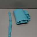 Hiasan French Door Curtains Privacy, Rod Pocket Semi Sheer Front Curtain for Door Window, 1 Panel (Aqua, W 52 inch x L 72 inch)