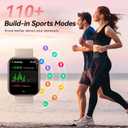 Fitpolo Smart Watches for Women Android iPhone, 1.8'' Women Smartwatch with Alexa Built-in, Bluetooth Calls, IP68 Waterproof, 7 Days Battery, Heart Rate/Sleep/SpO2 Monitor, 110 Sports Mode