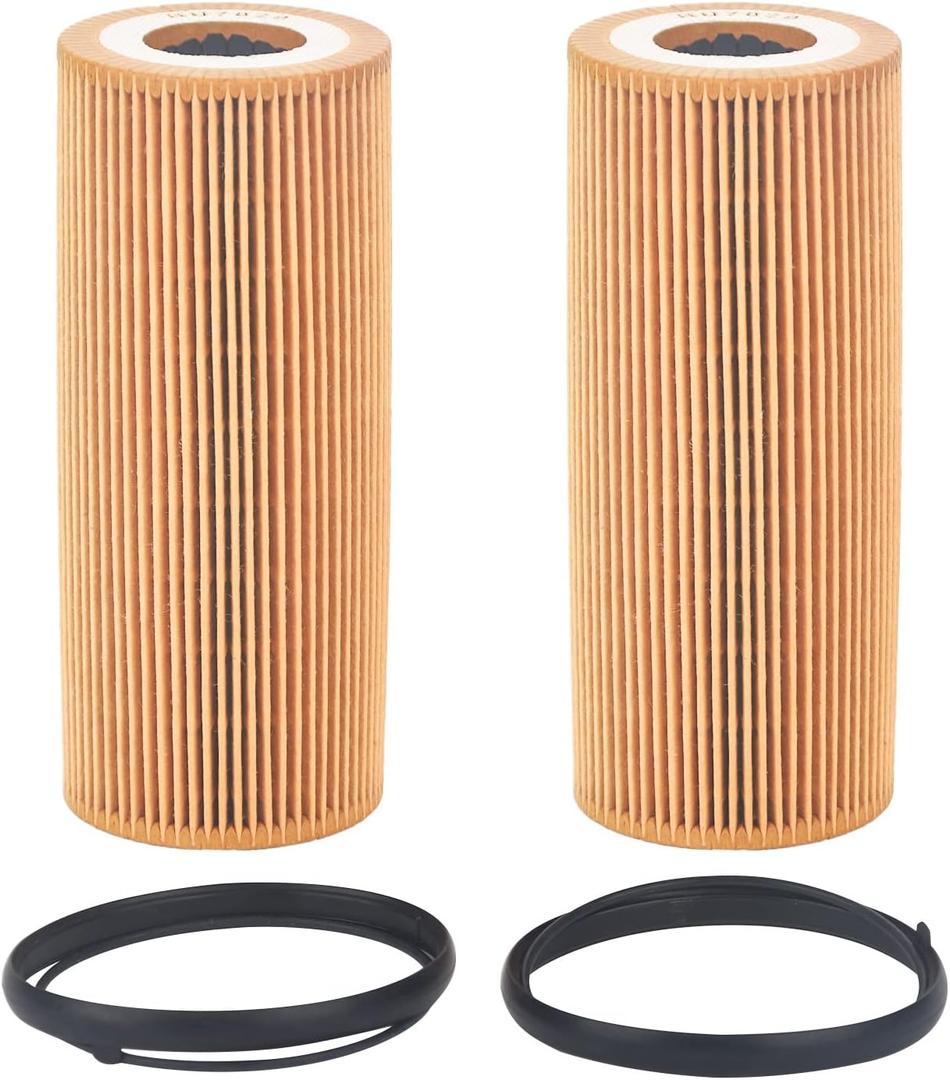 2 Pcs Engine Oil Filter Compatible With Audi Porsche VW Vehicle 2005-2018 A4 A5 A6 A7 A8 Quattro Q5 Q7 S4 S5 SQ5, 2011-2017 Cayenne Panamera, Touareg, Replace#HU7029z HU722z