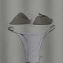 Swimsuit L, White and Grey
