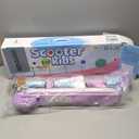 BELEEV V2 Scooters for Kids with Light-Up Wheels & Stem & Deck, 2 Wheel Folding Scooter for Girls Boys, 3 Adjustable Height, Non-Slip Pattern Deck, Lightweight Kick Scooter for Children Ages 3-12 (Purple)