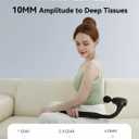 Massage Gun with Extended Handle, Upgraded U-Shaped Back Massager, Reaches Hard-to-Access Muscles, 4 Massage Heads & 4 Speed Levels, Body Massager for Back, Waist, Neck, Shoulder, Leg, Black