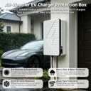 Wall-Mounted EV Charger Protection Box Cover, Compatible with Tesla & Most EV Chargers, Charger Station Cover Case, Enclosure with Combination Lock, Wall Mount Installation with Expansion Screws.