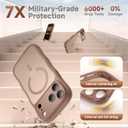 for iPhone 17 Pro Case for Women Girls,Compatible with MagSafe,Camera Control,Full Camera Protection, Cute Wave Magnetic Phone Case for iPhone 17 Pro,Brown