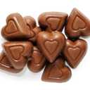 Fruidles Valentine's Milk Chocolate Hearts, Half-Pound, Double Crisps Milk Creamy Chocolaty, Holiday Treats, Individually Wrapped Foils, Kosher Certified Dairy