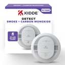 Kidde Smoke and Carbon Monoxide Detector, 10-Year Battery Powered, LED Status Lights, 85 dB Alarm, 5-inches