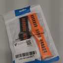 2-Pack Sport Bands Compatible with Google Pixel Watch 3 45mm Band, Soft Loop Silicone Wristbands Waterproof Replacement Strap for Pixel Watch 3 for Men,BlackOrange+OrangeBlack