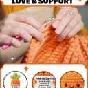 Handmade Positive Carrot Doll Crochet with Card - Motivational Gifts for Coworker Friends Bestie Sister - Christmas Birthday Gift Ideas