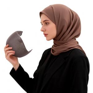 2 Pcs Non-Slip Hair Grip Band, TPEE Elastic Headband for Women Hijab, Hair Tamer for Flyaways, Lightweight Hairs Hold (Not Hijab Fabric) for Under Scarf, Daily/Prayer/Sports(Dark Brown)