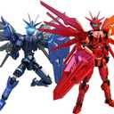 WKSBBTS T13 Action Figure 2Pack Sets  Already Assembled 3D Printed Collectible Toy with Dummy 13, Titan 13 Robot T-13 Model Dummy Toys Kit for 6 7 8 9 10 11 12 Years Old Kids Gift & Adults (Blue and Red)