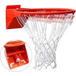 Professional 180 Heavy Duty Breakaway Basketball Rim18 inch Flex Rim Goal Replacement Fits 5"x5", 5"x4", 4"x3"5"x3" Hole Pattern Backboard
