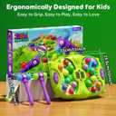 Whack Mole Game for Kids, Idea Gift for 3-12 Year Old Boys and Girls, Interactive Pounding Toy with 2 Hammers, Lights & Sounds, 3 Game Modes Educational Toy for 3 4 5 6+ Year Old Boys- Green