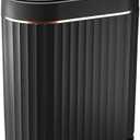 ELPHECO Black Bathroom Trash Can with Lid 2 Gallon Sensor Trash Bin, Automatic Narrow Garbage Can, Waterproof Smart Trash Can, Slim Motion Sensor Waste Bins for Bathroom, Living Room, Office