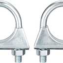 uxcell Muffler U-Bolt Clamps for 35mm(1-3/8") Diameter Exhaust Tail Pipe, 2pcs Exhaust U Clamp Saddle Type U-bolt Clamps