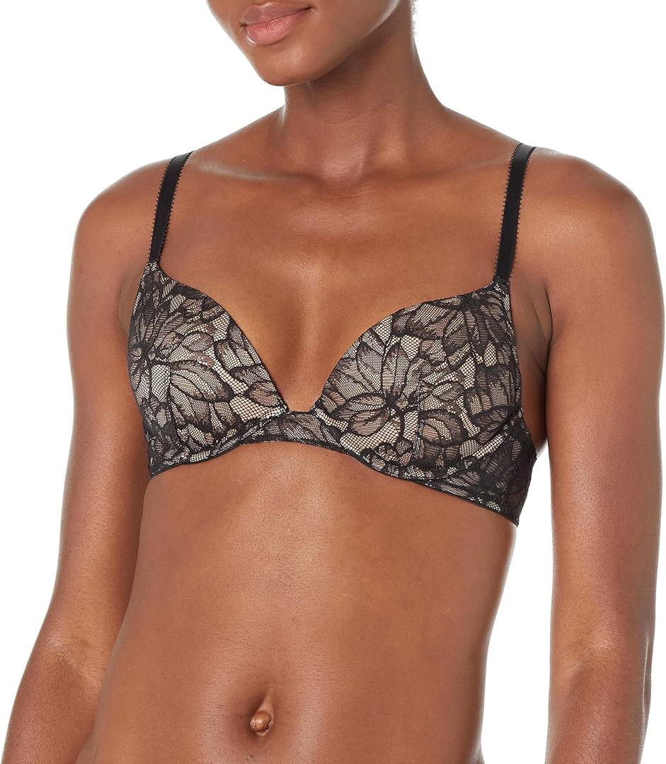 Wolford Women's Magnolia Underwire Push Up Demi Bra (34D, Black)