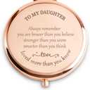 Daughter Gifts from Mom Dad, Personalized Gift for Daughter, Custom Compact Mirror for Birthday, Graduation, Mothers Day, Basket Stuffers (Always Remember - Niece)