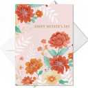 Artoid Mode 24 Pack Pink Flower Happy Mother's Day Cards Gift With Envelope & Stickers Blank Note Greeting Cards, 5 x 7 Inch