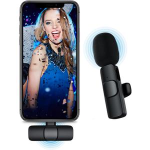Wireless Tie Mic for iPhone iPad Mini Micro Smartphone for Youtube Facebook Interview Podcast Blog Vlog, Microphone-Tie Mobile Phone for Video Recording