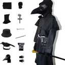 Plague Doctor Costume for Kids Funny Scary Halloween Costumes for Boys Girls 14 in 1 Set