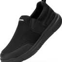 FitVille Men's Extra Wide Slip on Walking Shoes, Lightweight Non-Slip Breathable Casual Loafers for Standing All Day, 13 X-Wide