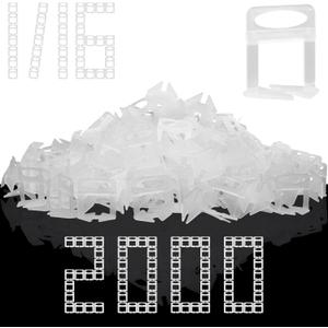 Tile Leveling System, 2000-Piece Tile Spacers 1/16 Inch Tile Clips, Tile Leveling Clips for Tiles and Stone Installation