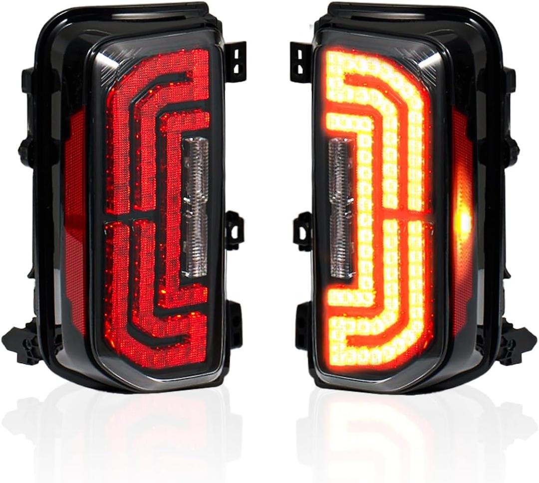 FIERYRED Upgraded LED Tail Lights for Ford Bronco Accessories 2024 2023 2022 2021 2/4 Door, Taillights Replacement with Plug & Play Design, Only Fit for Halogen Original Bronco Accessories