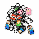 Mythcloud Valentine's Day Gifts for Kids 24 Video Game Valentine's Cards for Kids with Keychains Bulk Valentine Exchange for Gamer Boys and Girls School Class Classroom Party Favor