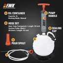 EWK 6L Vacuum Oil Extractor Pump, Portable Fluid Extractor Oil Change Pump for Automotive, Marine Boat, Jet Ski, Fast Oil Change & Quick Drain Fluid Transfer Pump