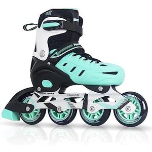 MammyGol Adults Adjustable Inline Skates, Safe and Durable Roller Skates with Giant Wheels, High Performance Professional Skates for Men Women Youth, Size: 10, 11, 12