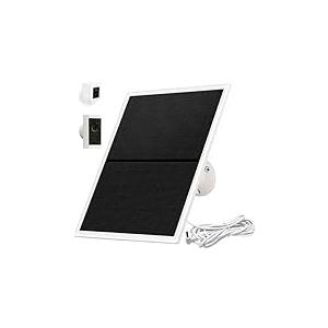 Solar Panel Charger for Outdoor Security Cameras -10W, DC 5V Compatible with Micro USB & Type-C Rechargeable Battery Cameras,9.8Ft Charging Cable,IP66 Waterproof (White)