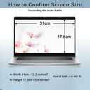 IPROKKO Laptop Privacy Screen 14 Inch 16:9 Aspect, Compatible with HP, Dell, Acer, Asus, Samsung, Lenovo Yoga & More, Removable Anti Blue Light Glare Spy Computer Monitor Filter Security Shield