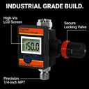 LE LEMATEC Digital Air Pressure Regulator with Locking Valve for Air Slip Prevention, 1/4 NPT Inline Airflow Regulator Up to 160 PSI for Air Compressor, HVLP Spray Paint Gun & Pneumatic Tools (DAR03B)