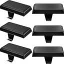 Zhengmy 4 Pcs Christmas Stocking Holders for Mantel Metal Hanging Hooks Stocking Hangers for Fireplace Xmas Party Decoration(Black)