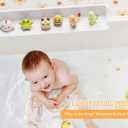 Cushore 3-Ft Bathtub Splash Guard PlayPad with Strong Suction Cups, Toy Tray Caddy Holder Storage, No-Leak, Mess-Free Bath Time for Kids, White