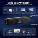 1Mii Computer Speakers for Desktop Laptop Tablet, USB Powered PC Speakers, Small Speakers Wired with Volume Control for Cellphone Pad MP3, Stereo Sound with 3.5mm Audio Plug for Windows Mac Linux PCs