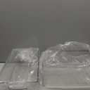 2 Pack Clear Freezer Organizer Bins Stackable Storage Bins with Side Handles for Kitchen Pantry Cabinet Organzation and Storage