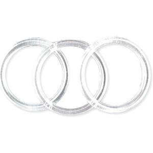 3 inch Clear Plastic Acrylic Craft Rings 5/16 inch Thick 12 Pieces