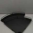 Corner Floating Shelves, Rustic Brown Wood, Set of 2, Wall Mount Storage with Guardrail for Bathroom Kitchen Living Room (Black)